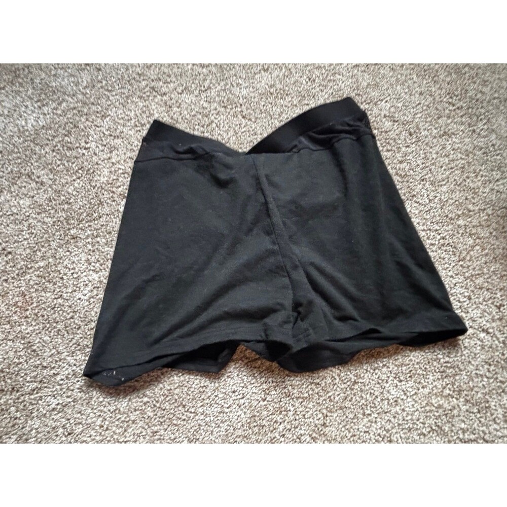SHEIN Black Mesh Rutched Shorts